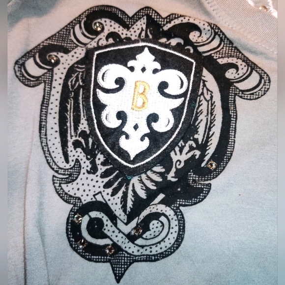 Rare Swarovski Grey Long Sleeve Travel Shirt Medium Susan Fixel - Picture 5 of 8